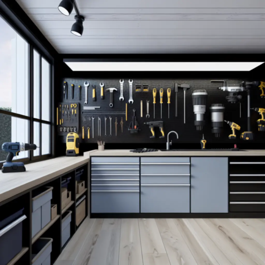 Zorganizowany warsztat z profesjonalnymi narzędziami Toolvexar